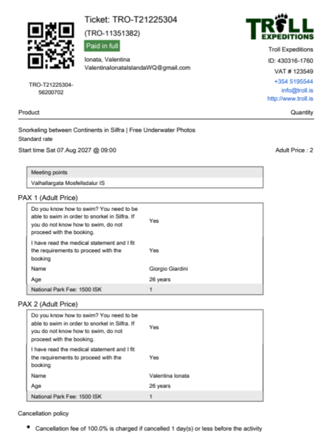 Esempio voucher prenotazione 2